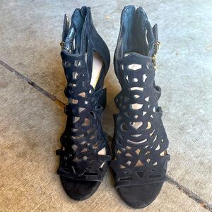 Jessica Simpson Black Wedges - Used, size 5M